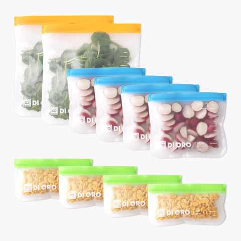 10-Piece Reusable Snack Bags - DI ORO