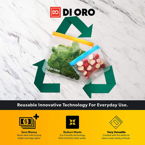 10-Piece Reusable Snack Bags - DI ORO