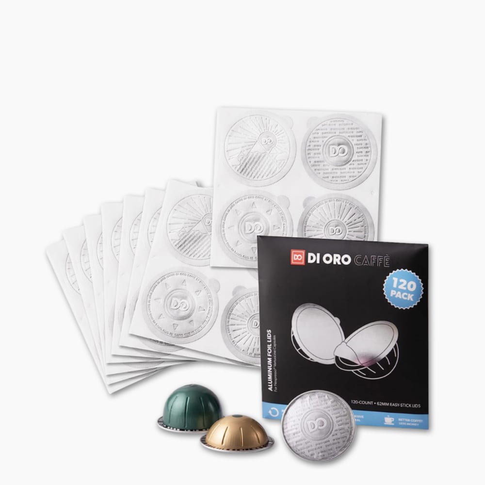 CAPMESSO Aluminum Foils Lids to Reuse Vertuoline Capsules Coffee Pods CAPMESSO Aluminum Foils Lids to Reuse Vertuoline Capsules Coffee Pods