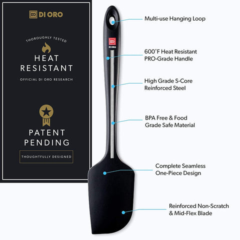 3-Piece Seamless Spatula Set - DI ORO