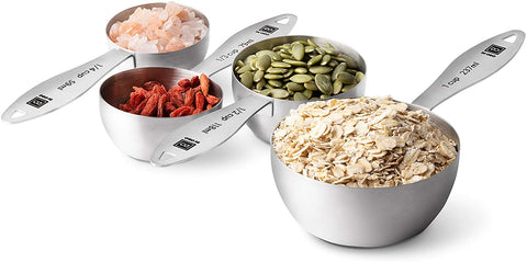 4-Piece 18/8 Stainless Steel Measuring Cup Set - DI ORO