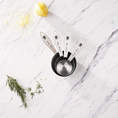 4-Piece 18/8 Stainless Steel Measuring Cup Set - DI ORO