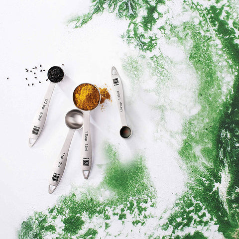 4-Piece 18/8 Stainless Steel Measuring Spoon Set - DI ORO