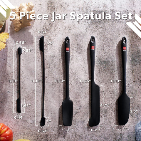 5-Piece Seamless Jar Spatula Set - DI ORO