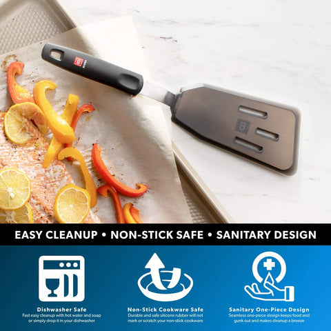 Designer Series Slotted Angled Fish Turner Spatula - DI ORO
