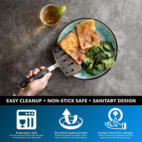 Designer Series Wide Slotted Turner Spatula - DI ORO