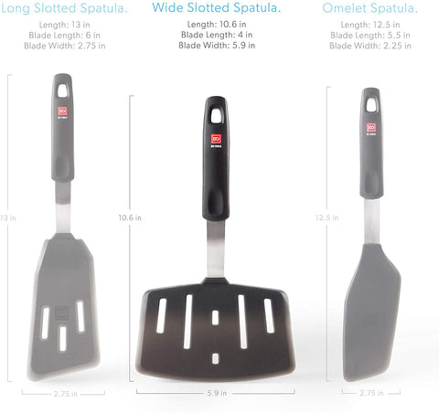 Designer Series Wide Slotted Turner Spatula - DI ORO