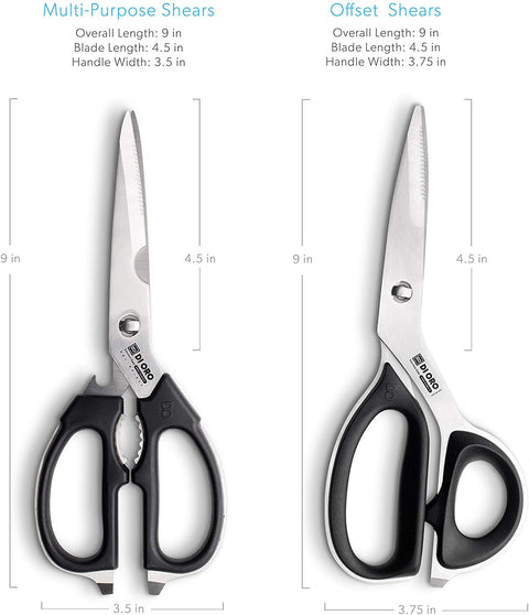 DI ORO 2-Piece Stainless Steel Kitchen Scissor Set - DI ORO