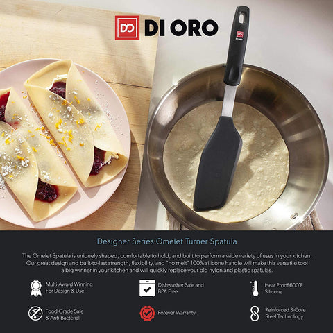 DI ORO Designer Series Elite 3-Piece Turner Spatula Set - DI ORO
