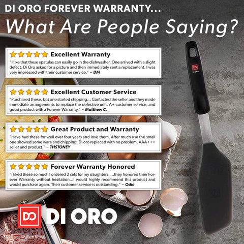 DI ORO Designer Series Elite 3-Piece Turner Spatula Set - DI ORO
