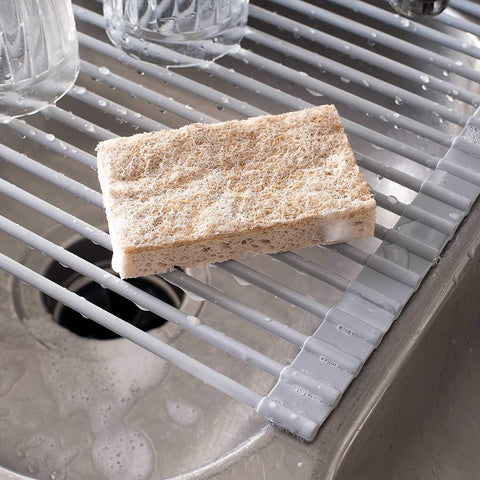 DI ORO Roll-Up Silicone Over the Sink Dish Drying Rack (2 Sizes) - DI ORO
