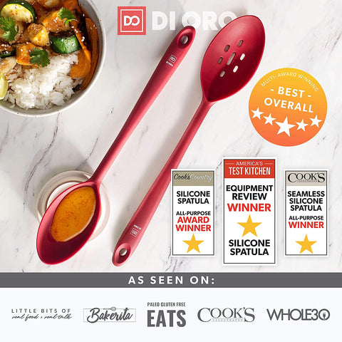 DI ORO Seamless Series 2-Piece Silicone Spoon Set - DI ORO