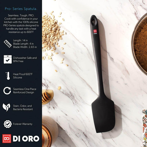 DI ORO Seamless Series Pro 14 Inch Extra Large Silicone Spatula - DI ORO