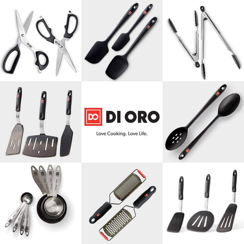 DI ORO Seamless Series Silicone Kitchen Soup Ladle - DI ORO