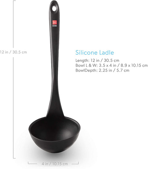 DI ORO Seamless Series Silicone Kitchen Soup Ladle - DI ORO